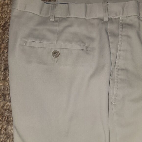 Mens Haggar Classic Fit Premium No Iron Khaki 36x 34 soft cotton blend w stretch - Picture 11 of 16